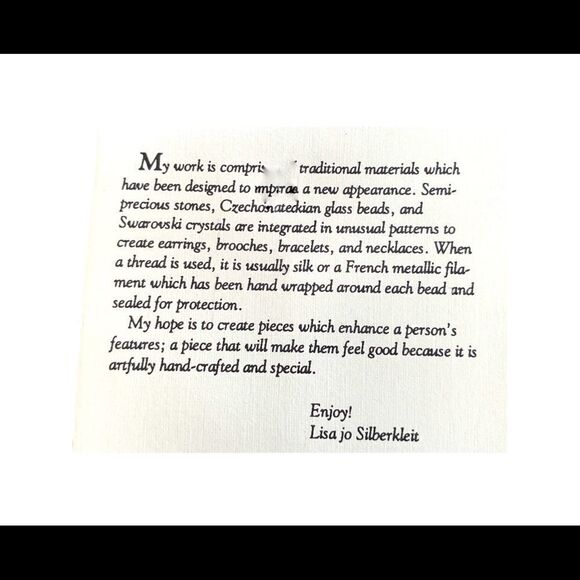 Vintage Pink Agate gold Swarovski Crystal hand beaded festoon style 5”x 2” pin - Picture 11 of 13